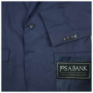 Jos A Bank Wool Glen Plaid Sport Coat 40S Tailored Fit Blue